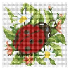 Алмазная мозаика Белоснежка 010-ST-S Божья коровка