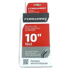 Велокамера 10*2.0 под гнутый автовентиль "Forward"