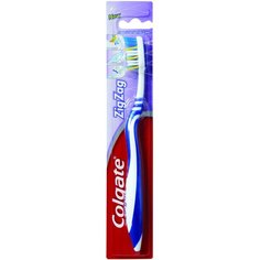 Зубная щетка Colgate Зиг Заг многофункциональная, средней жесткости, синий