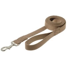 Поводок для собак ZooOne с карабином брезент сшивной стальной карабин коричневый 2 м 25 мм