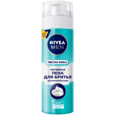 Активная пена для бритья "Чистая кожа" для проблемной кожи Nivea, 200 мл
