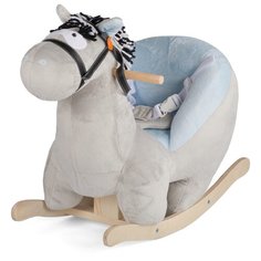 Качалка-каталка мягкая игрушка с сиденьем для детей,(кресло-качалка) "Лошадка" Тутси