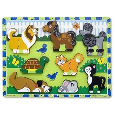 Melissa&Doug Мои первые пазлы "Домашние животные", 8 объемных элементов