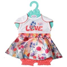 Zapf Creation Baby Born 826-973 Бэби Борн трендовое платье с цветной юбкой