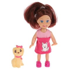 Кукла Машенька 12см, в комплекте будка, питомец, Карапуз