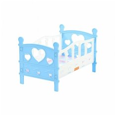 Кроватка Полесье сборная для кукол №2 (5 элементов) голубая