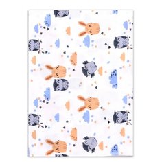 Пеленка фланелевая FlyZay 110x75 (Зайчик/персик)