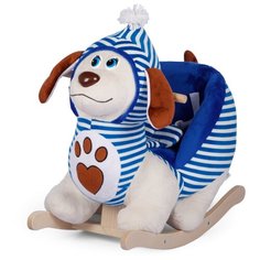 Детская мягкая игрушка качалка для малышей (каталка) Тутси "Щенок в пижаме" (полоска)