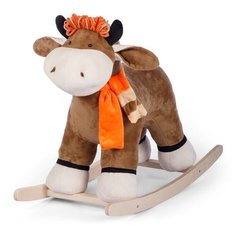 Детская мягкая игрушка качалка для малышей (каталка) Тутси "Бычок "Бублик" (коричневый, 10 фраз, музыка)