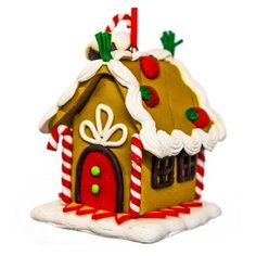 Ёлочная игрушка ДОМИК-ТОРТИК, полирезин, 6.5х6.5х9 см, Forest Market MA6735C-1