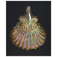 Елочное украшение РОКОКО прозрачно-золотое, 10 см, Holiday Classics OR30416/CAB/M1/1