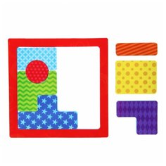 Развивающий пазл в рамке для ванны «Тетрис. Геометрия», из EVA, 8 деталей