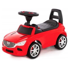 Каталка-автомобиль SuperCar №4 со звуковым сигналом (красная) Полесье 84507