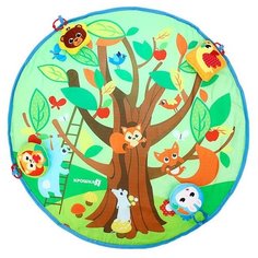 Развивающий коврик Крошка Я "Кто живет в лесу", 4 игрушки, диаметр 80 см (2707329)