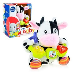 Развивающая игрушка Oubaoloon Домашнее животное, "Коровка", на батарейках, в коробке (626-8)