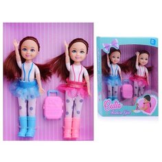 Куклы шарнирные Oubaoloon с чемоданом, в коробке (BD014-1)