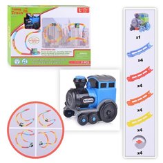 Железная дорога Oubaoloon 20 элементов, свет и звук, в коробке (D9082)