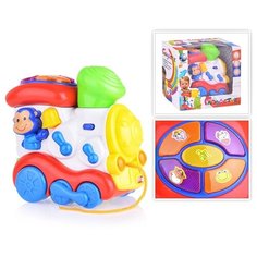 Развивающая игрушка Tongde паровоз, на батарейках, в коробке (550693)