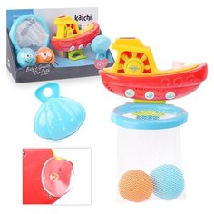 Набор игрушек для ванны Oubaoloon с корабликом, в коробке (999-206B)
