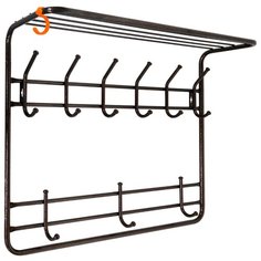 ВЕШАЛКА НАСТЕННАЯ 2 ЯРУСА (9 КРЮЧКОВ) 725*220*575 ММ МЕДНЫЙ АНТИК (1/2) ВСП 9МА ЗМИ