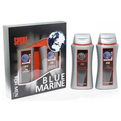 Festiva подарочный косметический для мужчин Blue Marine Sport (шампунь 250 мл + гель для душа 250 мл)