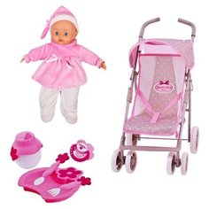 Коляска для кукол Bambolina Boutique Прогулочная, с поворотными колесами, с куклой и аксессуарами (1774WB-M4) Dimian