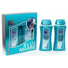 Набор подарочный косметический для мужчин Blue Marine Cool mini (шампунь 250 мл + гель д/душа 250 мл) Festiva