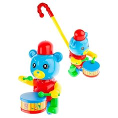 Каталка в виде синего медведя с барабаном. Помогает развивать координацию. Panawealth Inter Holdings