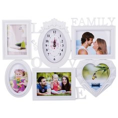 Фоторамка-коллаж с часами на 5 фото Lefard (596-209)