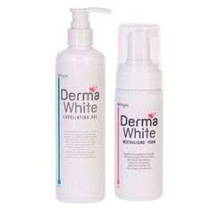 Stayve DermaWhite Набор, гель-пилинг 290 мл и пенка 150 мл для для лица / для его нейтрализации