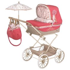 82033 Коляска с сумкой и зонтиком для кукол REBORN серии Мартина, 90 см De Cuevas