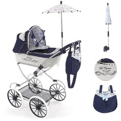81020 Коляска складная с сумкой и зонтиком серии Романтик, 81 см De Cuevas