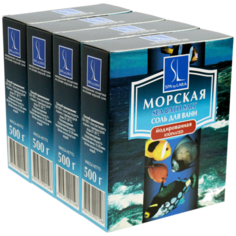 Spa by Lara соль морская для ванн с микроэлементами (йодированная) 500г.*4шт.