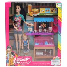 Игровой набор "Магазин" в комплекте кукла 30см, кукла 13,5см, магазин, предметов 11шт Shantoy Gepay KQ115A Наша Игрушка