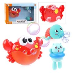 Игрушка для ванны Oubaoloon "Краб", пускающий мыльные пузыри, в коробке (2031)