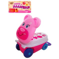 Каталка-кейс-сортер с ручкой Собака, 8 деталей Shantoy Gepay M9144 Наша Игрушка