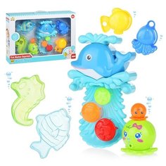 Игрушка для ванны Oubaoloon с фонтанчиком, 4 ковшиками и фигуркой осьминога, в коробке (SL87033)