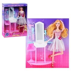 Кукла Oubaoloon шарнирная, с аксессуарами парикмахера, в коробке (1810-10)