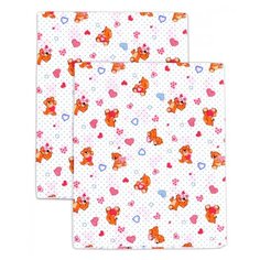 Пеленка ситцевая Flyzay 120x90 "Мишки белый"
