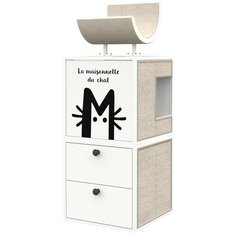 Модульный комплекс с когтеточкой, лежанкой и ящиком для хранения Maisonnette "Скандинавия"
