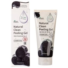 EKEL Пилинг-скатка с экстрактом древесного угля Natural Clean peeling gel Charcoal 180 мл