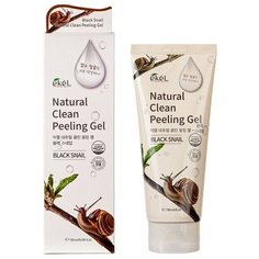 EKEL Пилинг-скатка с муцином черной улитки Natural Clean peeling gel Black Snail 180 мл