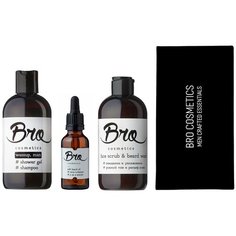 Подарочный набор Bro Cosmetics №5.1 // масло для бороды, скраб для лица и бороды, sport шампунь-гель для душа, подарочная упаковка Brocosmetics