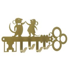 Вешалка 4-х местная "Мышата", цвет золото 4946986 Сима ленд