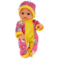 Пупс функциональный Карапуз Дашенька 15 см пьет, писает, с аксессуарами