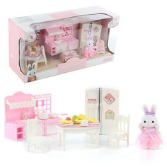 Кукла зайчик с набором мебели "Гостиная" Veld co 113305