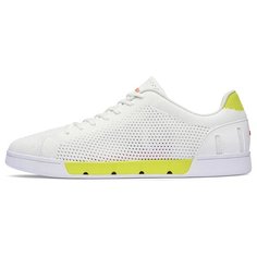 Мужские кроссовки SWIMS Breeze Tennis Knit цвет White/Limeade размер 45