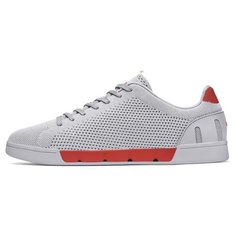 Мужские кроссовки SWIMS Breeze Tennis Knit цвет Alloy\Red Alert размер 42