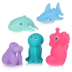 Игрушки для ванны Oubaoloon Животные, 5 шт, в пакете (SZ-YS720A)