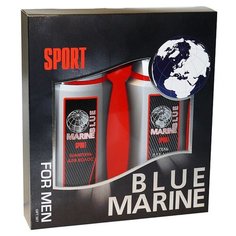 Набор подарочный косметический для мужчин Blue Marine Sport mini (шампунь 250 мл + гель д/душа 250 мл) Festiva